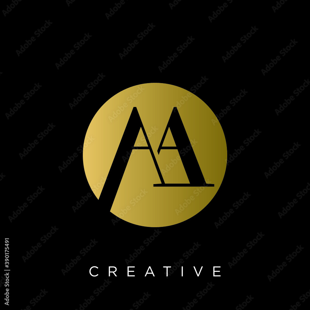aa logo design vector icon symbol aa logo design vector icon symbol