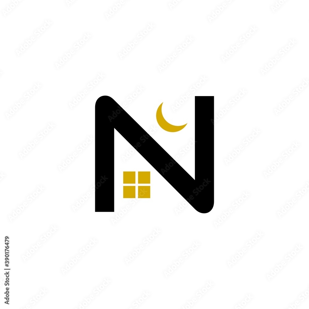 Letter N Logo icon isolated on white background Letter N Logo icon isolated on white background