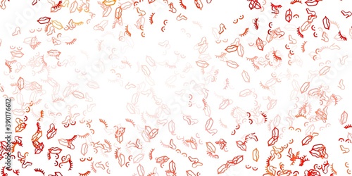 Light Red vector backdrop with woman's power symbols.