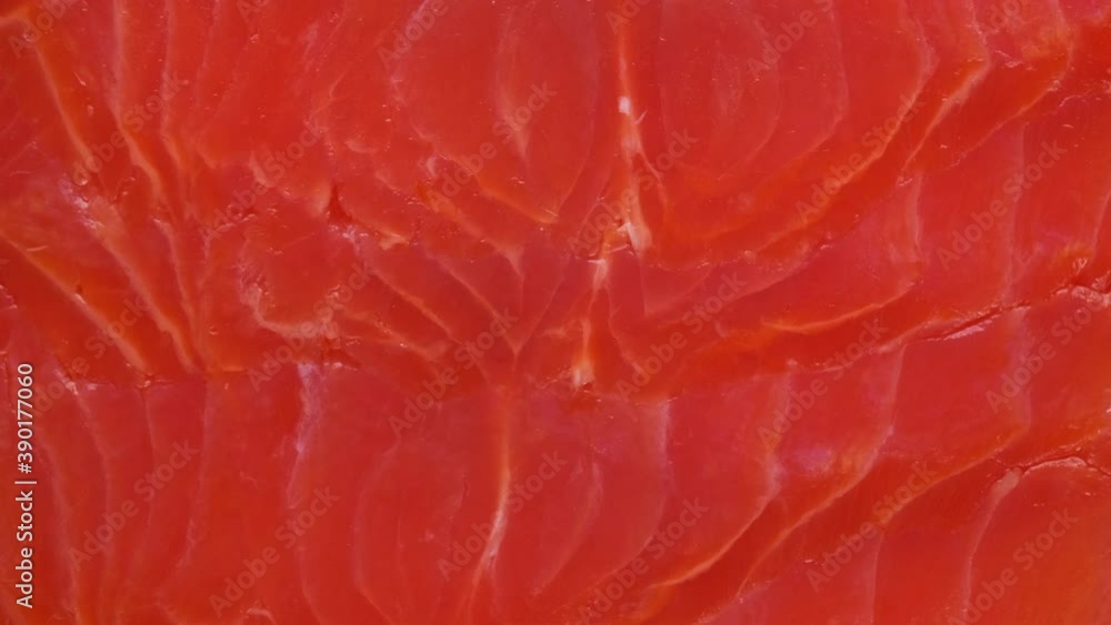 fresh salmon fillet macro, top view fresh salmon fillet macro, top view