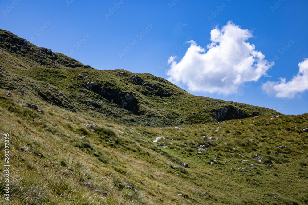 Fototapeta premium Fantastic mountains of Montenegro. Picturesque mountain landscape of Durmitor National Park, Montenegro, Europe, Balkans, Dinaric Alps, UNESCO World Heritage Site.