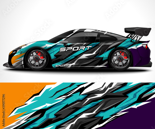 Sport car wrap design and vehicle livery