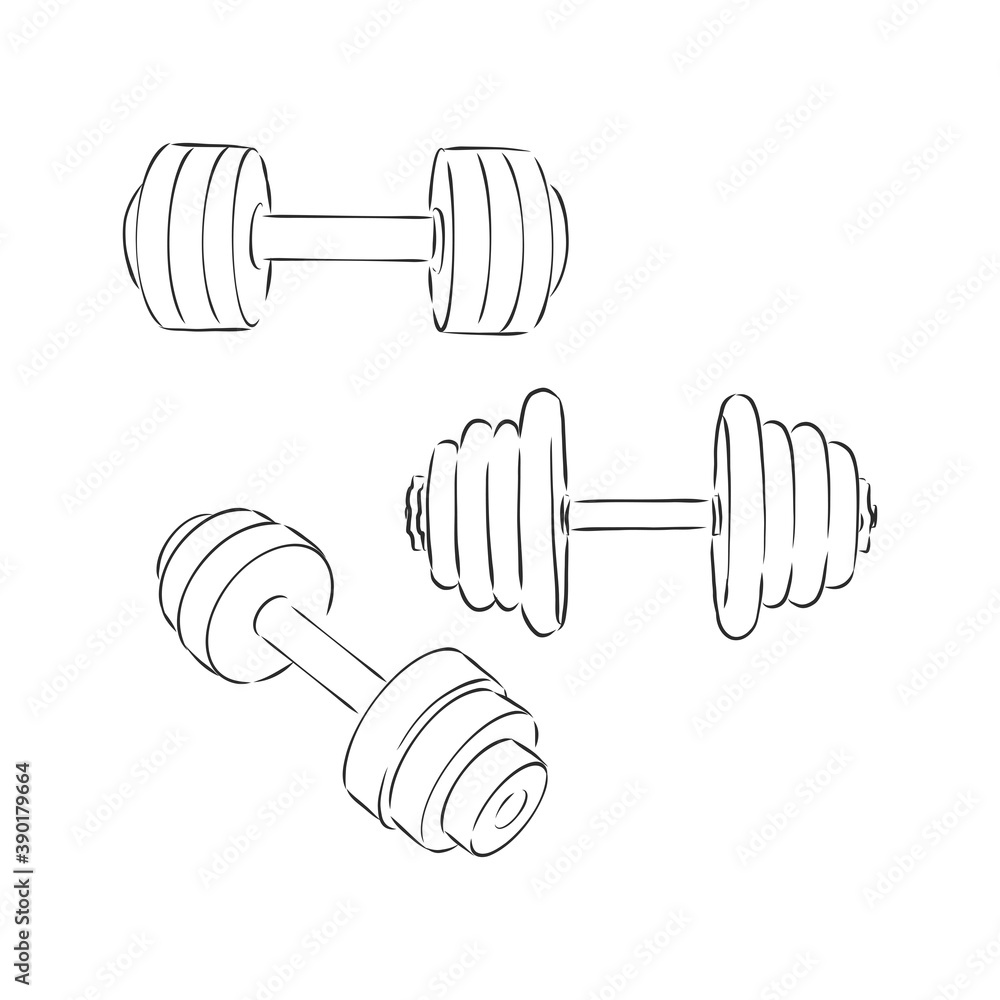 Dumbbell sketch vector. Fitness logo symbol. Gym icon. Stylized illustration. dumbbells vector sketch illustration Dumbbell sketch vector. Fitness logo symbol. Gym icon. Stylized illustration. dumbbells vector sketch illustration