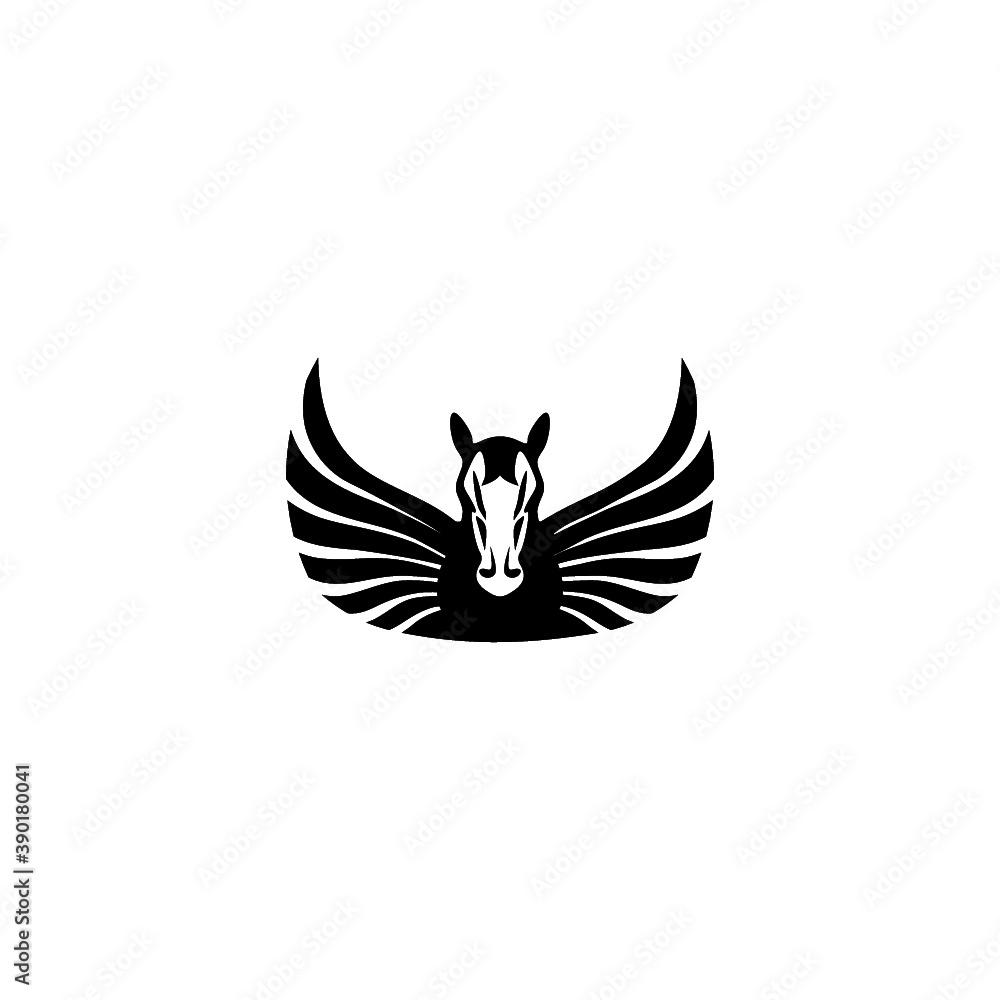 Naklejka premium Pegasus icon isolated on white background