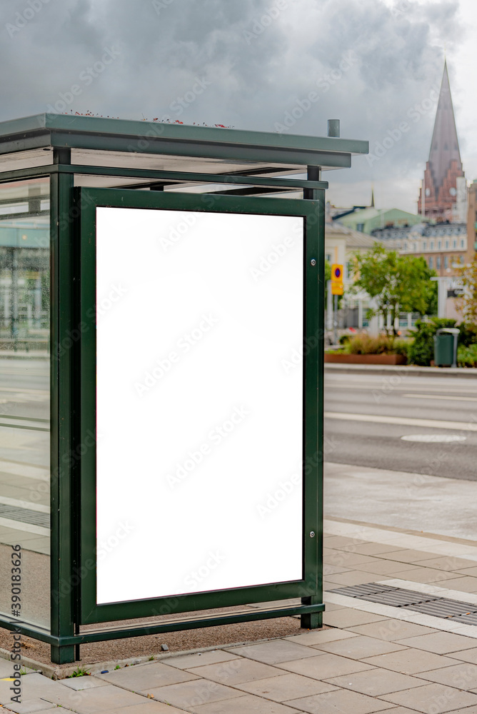 Bus Shelter Blank Billboard Bus Shelter Blank Billboard