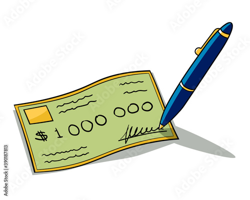 Check for one million dollars