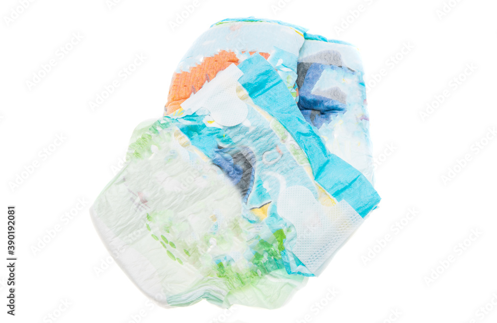 Fototapeta premium baby diapers isolated