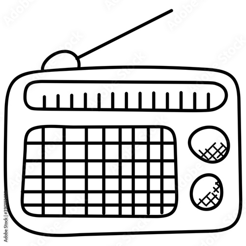 
Audio broadcasting device vintage radio set
