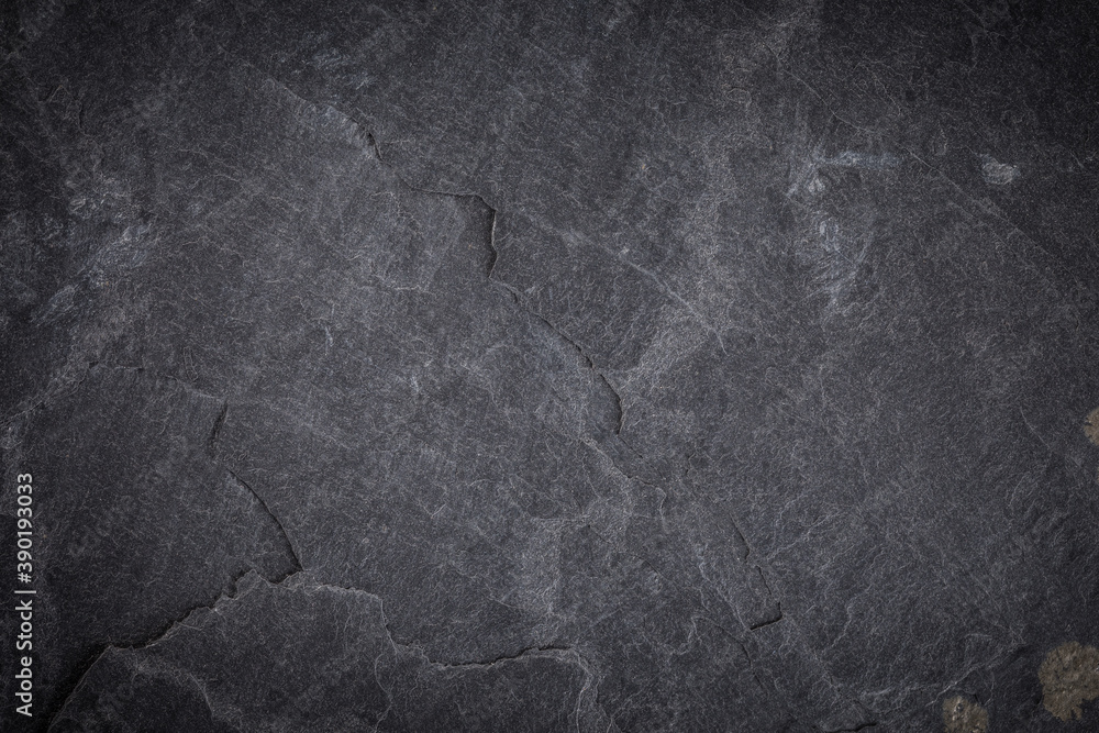 Fototapeta Dark grey and black slate background or texture