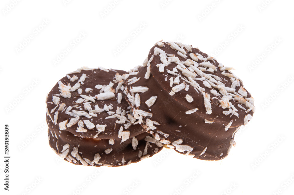 cookies in chocolate glaze isolated cookies in chocolate glaze isolated