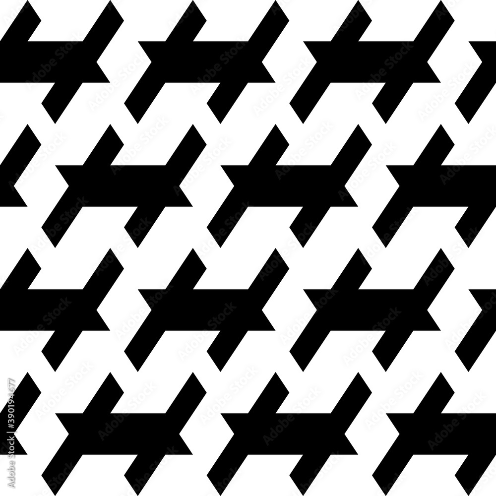 Fototapeta premium Seamless vector. Figures ornament. Tribal pattern. Simple shapes wallpaper. Geometric image. Folk background. Ethnic motif. Digital paper, textile print, abstract backdrop.