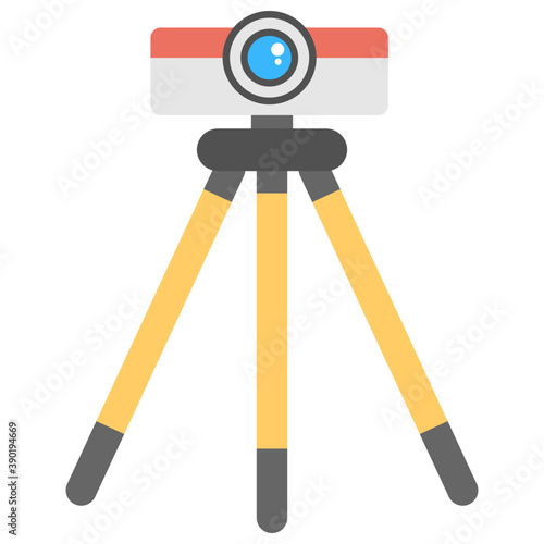 
Theodolite with tripod, a surveying instrument for measuring horizontal and vertical angles, 
