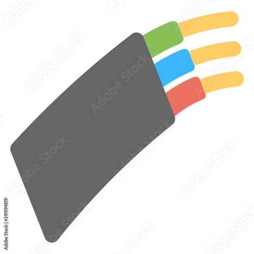 
Flat icon design of electric wires
