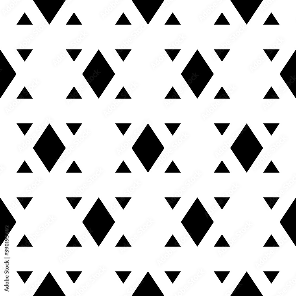Seamless vector. Rhombuses, triangles ornament. Polygons wallpaper. Simple figures pattern. Ethnic motif. Geometric background. Digital paper, textile print, web design, abstract backdrop. Seamless vector. Rhombuses, triangles ornament. Polygons wallpaper. Simple figures pattern. Ethnic motif. Geometric background. Digital paper, textile print, web design, abstract backdrop.
