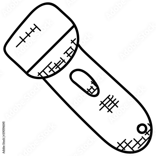 
Portable electric light, flashlight icon
