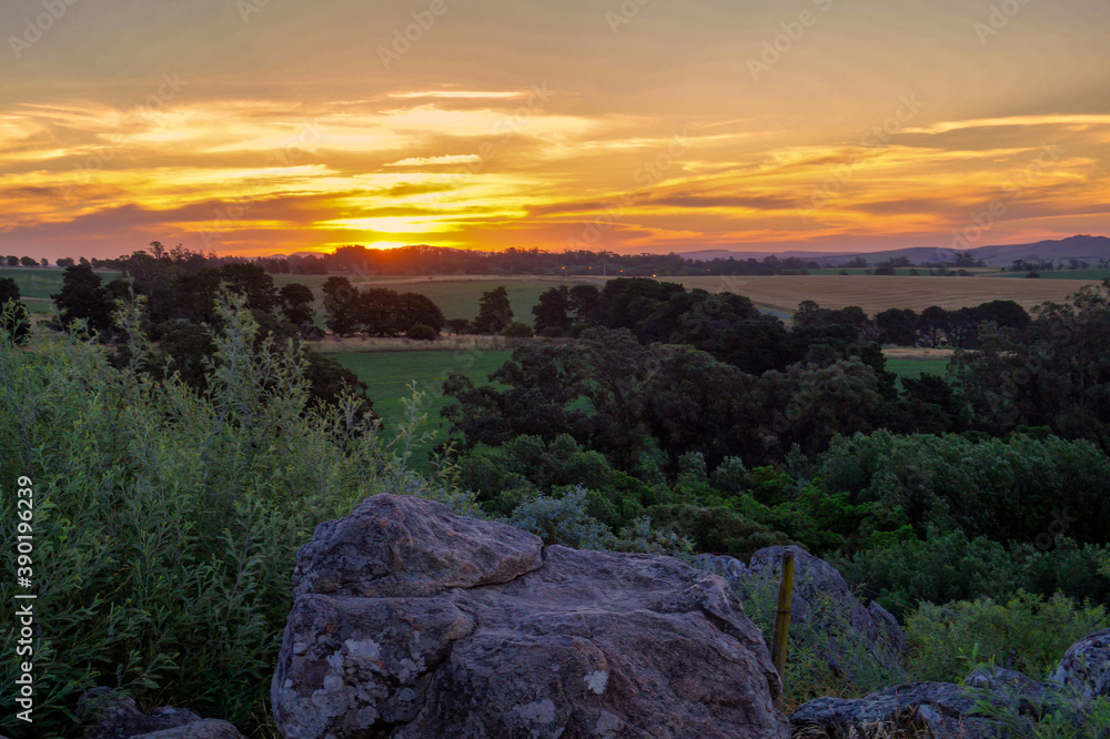 Sunset in the valley, Tandil, Buenos Aires, Argentina   