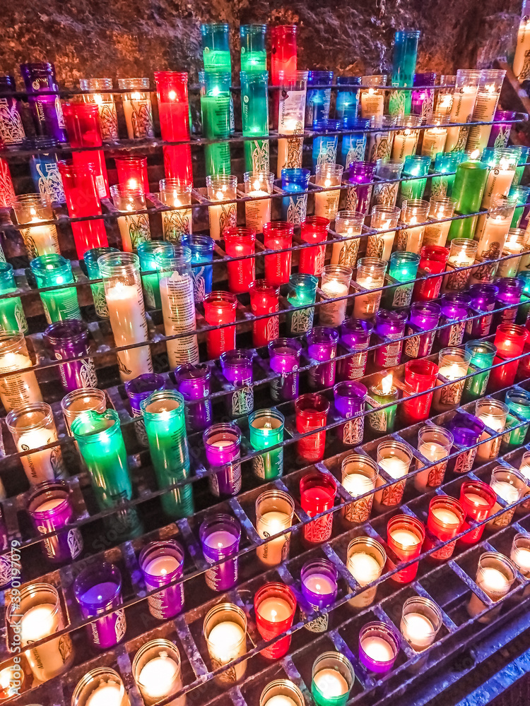 Prayer Candles in a Church Prayer Candles in a Church