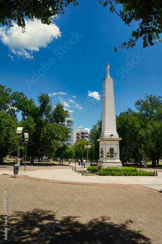Independencia park in a summer warm morning, Tandil, Buenos Aires