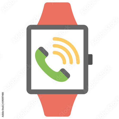 
A smartwatch with receiver symbolising call from smartwatch
