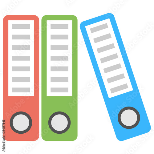 
A number of box files, archive folder flat icon
