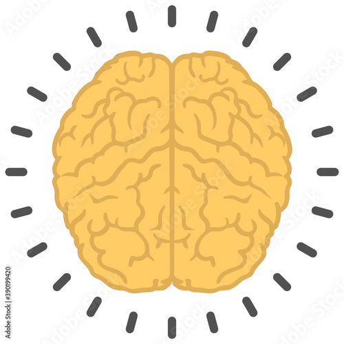 
Flat icon design of human brain
