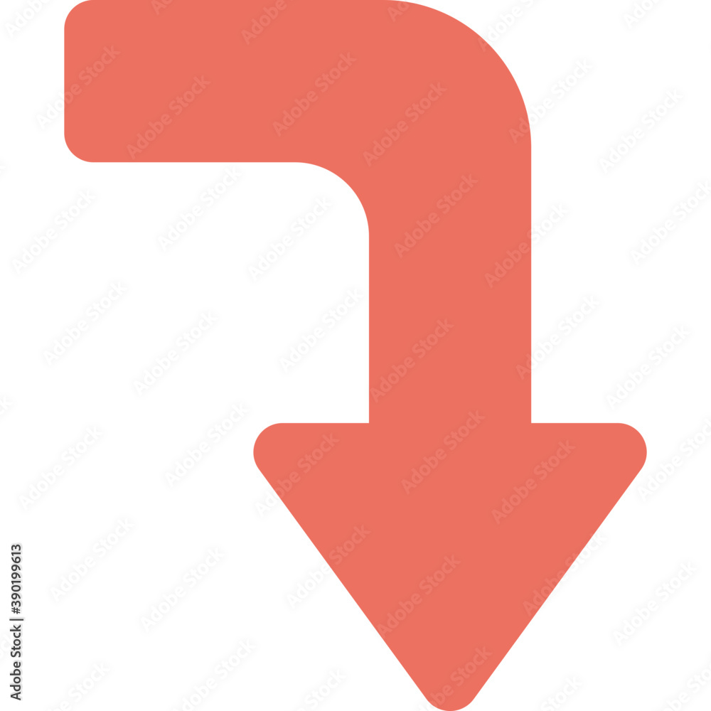 An arrow indicating downward direction, down arrow
An arrow indicating downward direction, down arrow