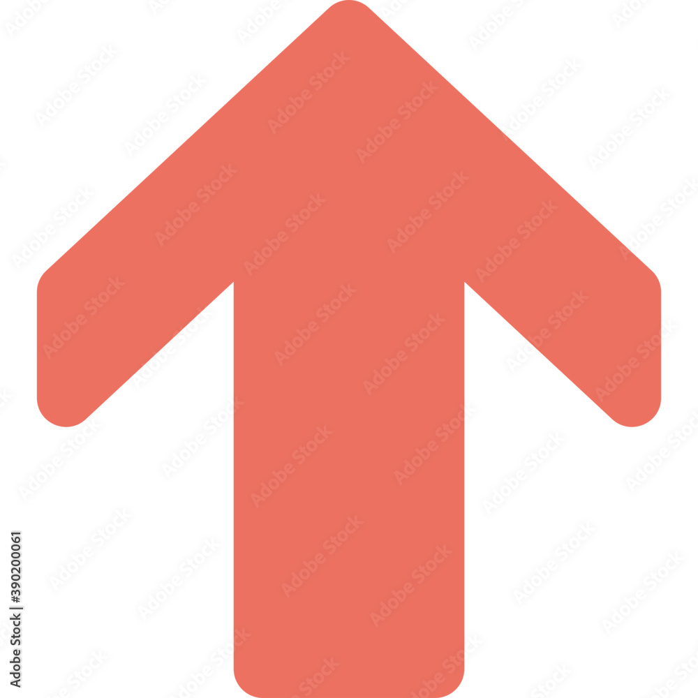 An arrow indicating upward direction, up arrow
An arrow indicating upward direction, up arrow