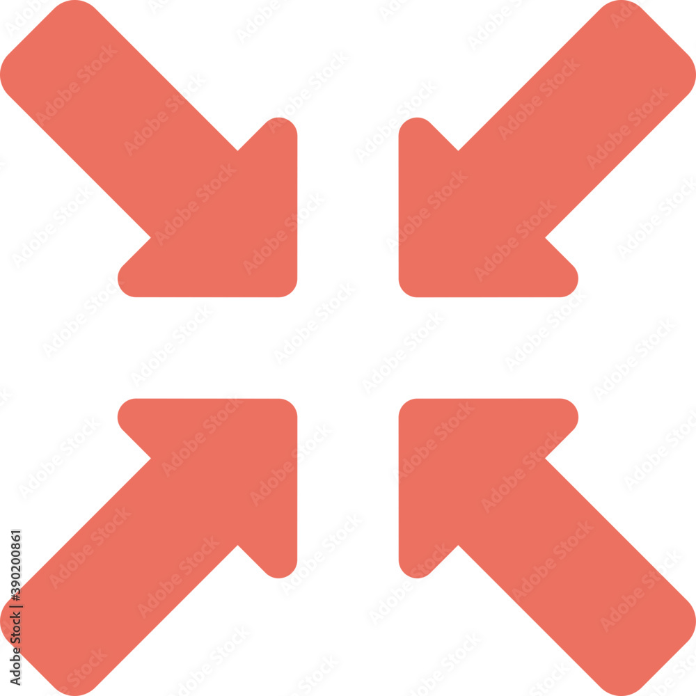 Four arrows group pointing center, exit full screen icon
Four arrows group pointing center, exit full screen icon