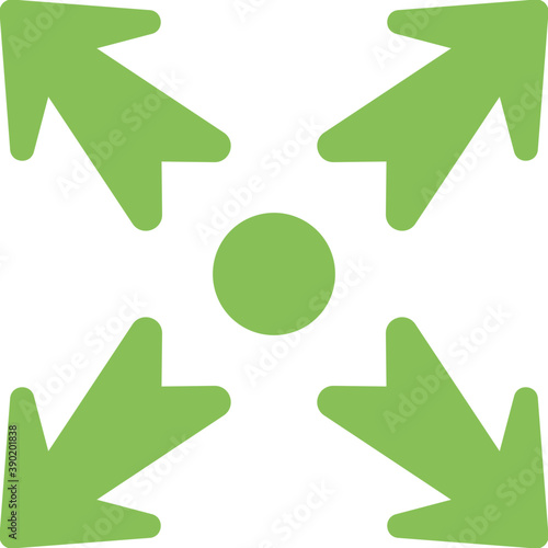 
Four arrows group indicating, full screen sign 
