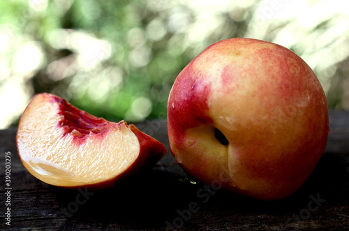 Close up of nectarines
