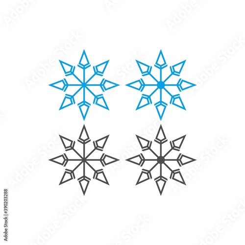 Christmas ornaments shaped like snowflakes icon