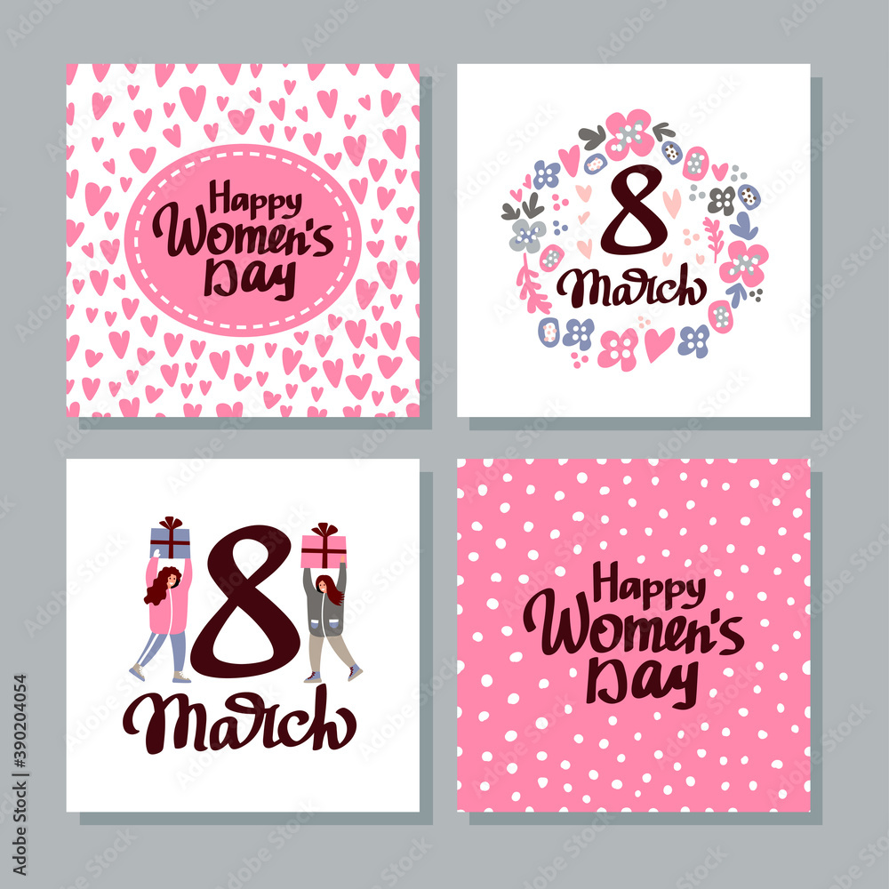 happy womens day card set happy womens day card set