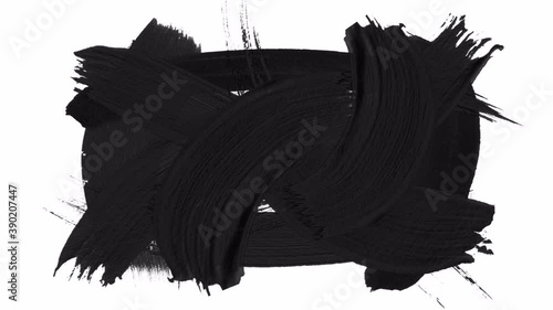 A set of abstract brush strokes in the form of a frame, transitions open with alpha channel (transparency). Hand drawn texture. Ideal for motion graphics, slideshows, transitions, fade, haze, reveal.