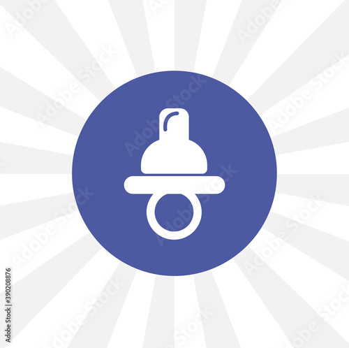 baby dummy isolated simple solid vector icon