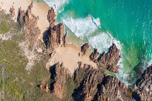 Stunning rocky coastline of the southwest of Western Australia at Wyadup Beach Yallingup photo