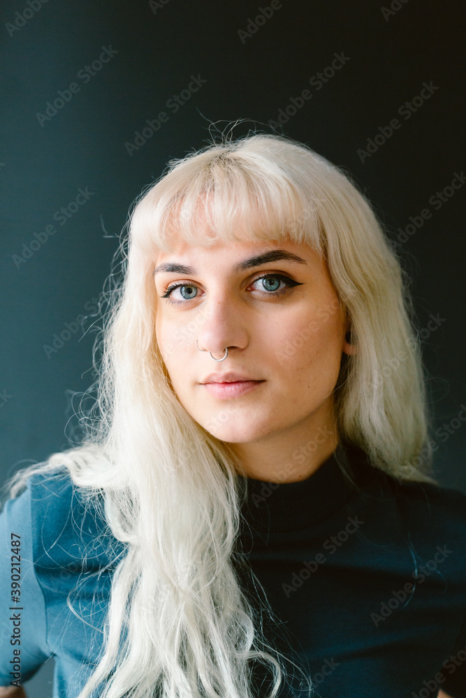 white haired woman portrait white haired woman portrait
