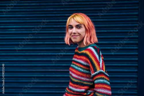 Cute Gen Z woman