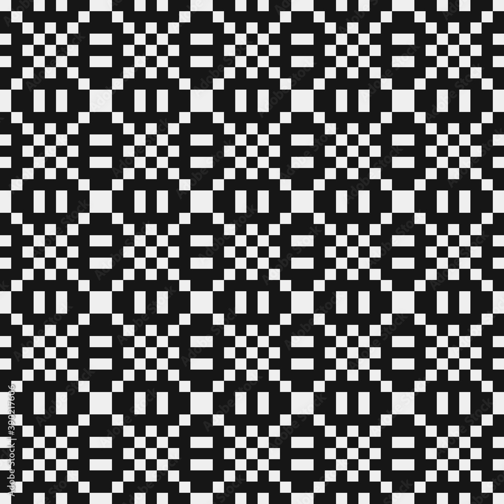 Fototapeta premium Abstract Cross Pattern Dots Logo generative computational art illustration