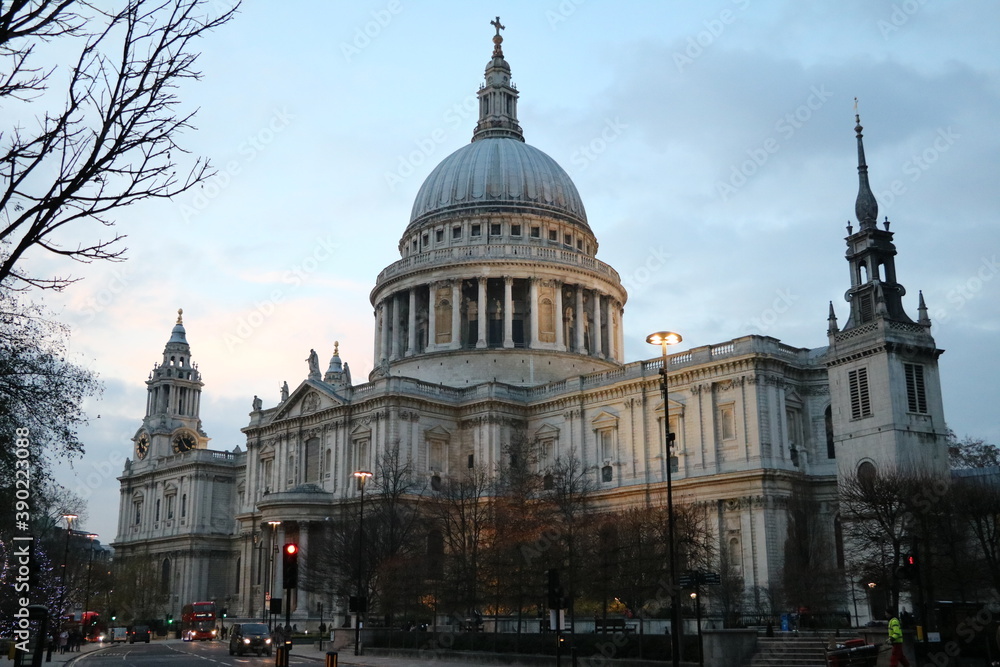 Saint Paul´s Cathedral in London in December, England