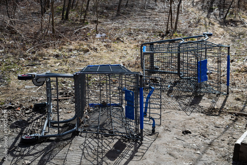 shopping cart benches