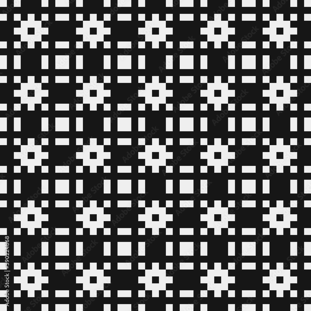 Fototapeta premium Abstract Cross Pattern Dots Logo generative computational art illustration