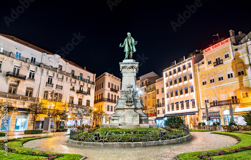Statue of Joaquim Antonio de Aguiar at the Largo da Portagem Square in Coimbra, Portugal