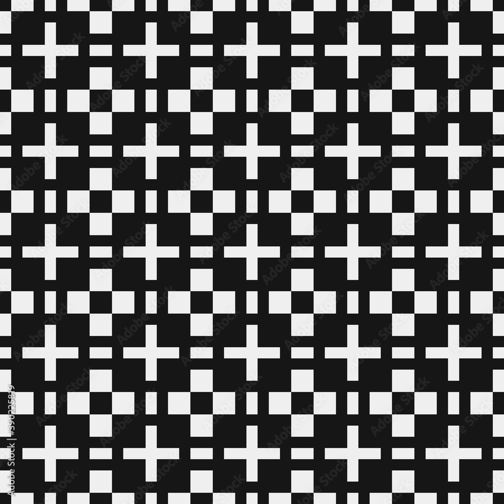 Fototapeta premium Abstract Cross Pattern Dots Logo generative computational art illustration