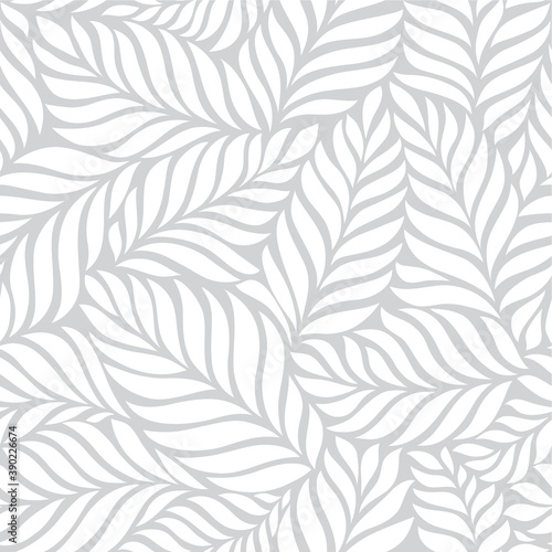 seamless grey and white floral background
