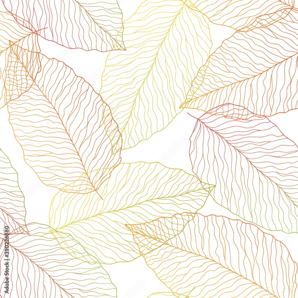 seamless abstract autumn floral background