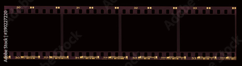 Fotografie 35mm old negative film slide or strip, empty for vintage retro camera pictures o