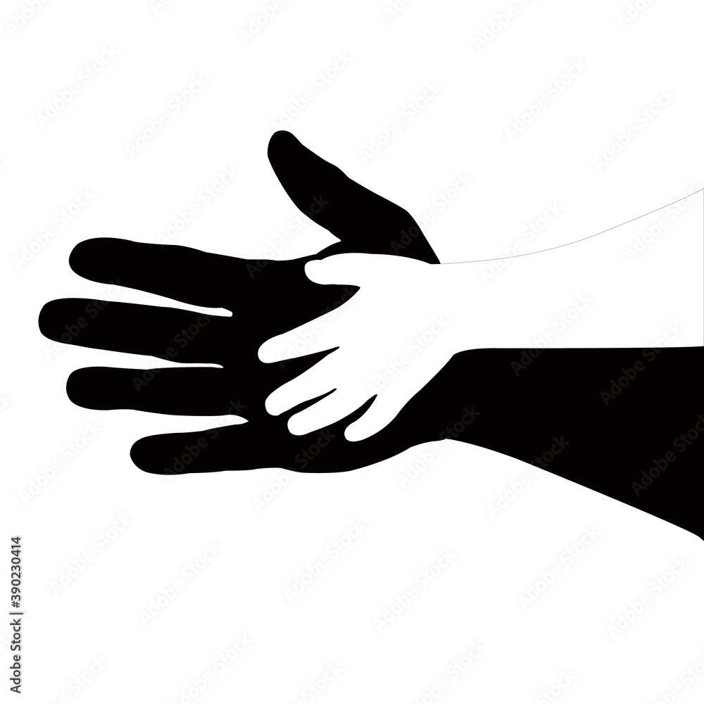helping hands silhouette vector helping hands silhouette vector