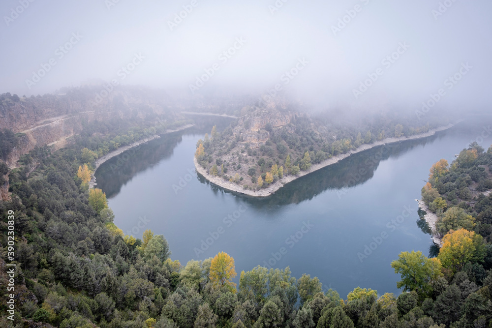 meander, Las Hoces del Río Duratón Natural Park, Segovia province, Spain