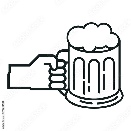 hand hold a glass of beer