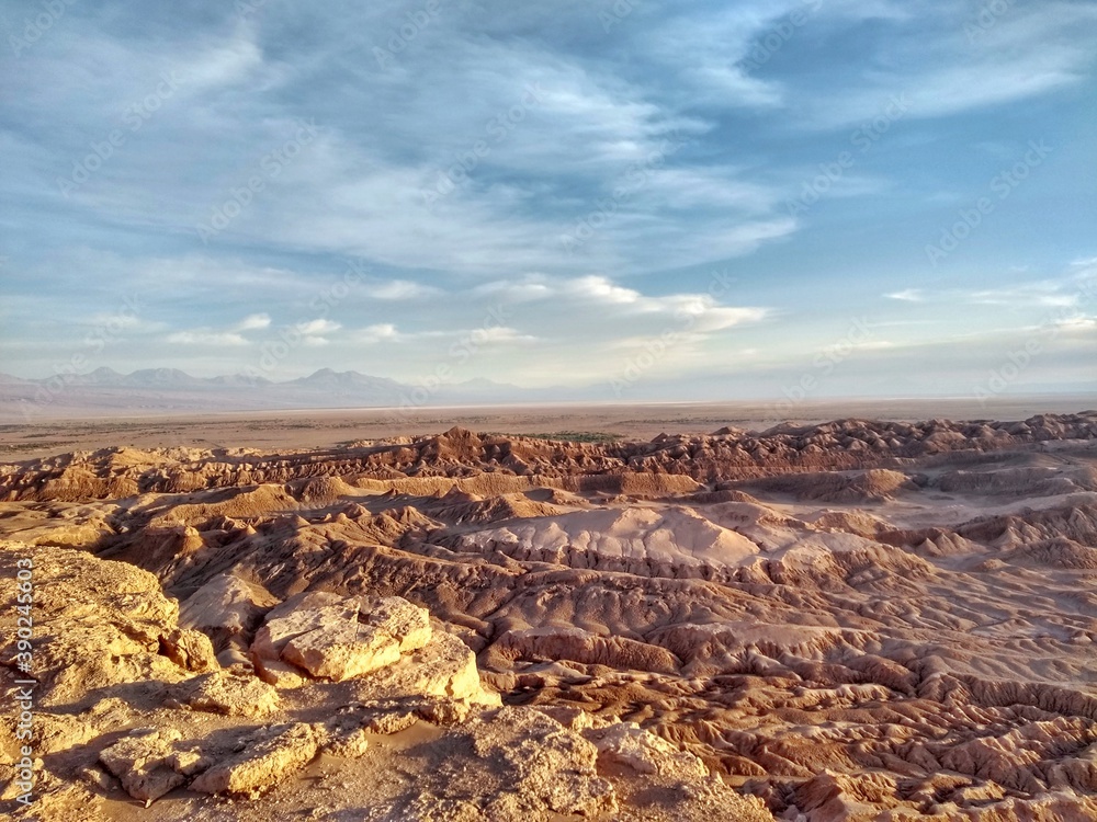 The Moon Valley (Valle de la Luna) in Atacama Desert is one of the most visited attractions in San Pedro de Atacama, Chile.  It’s known for its moonlike landscape of dunes, rocks and mountains.
